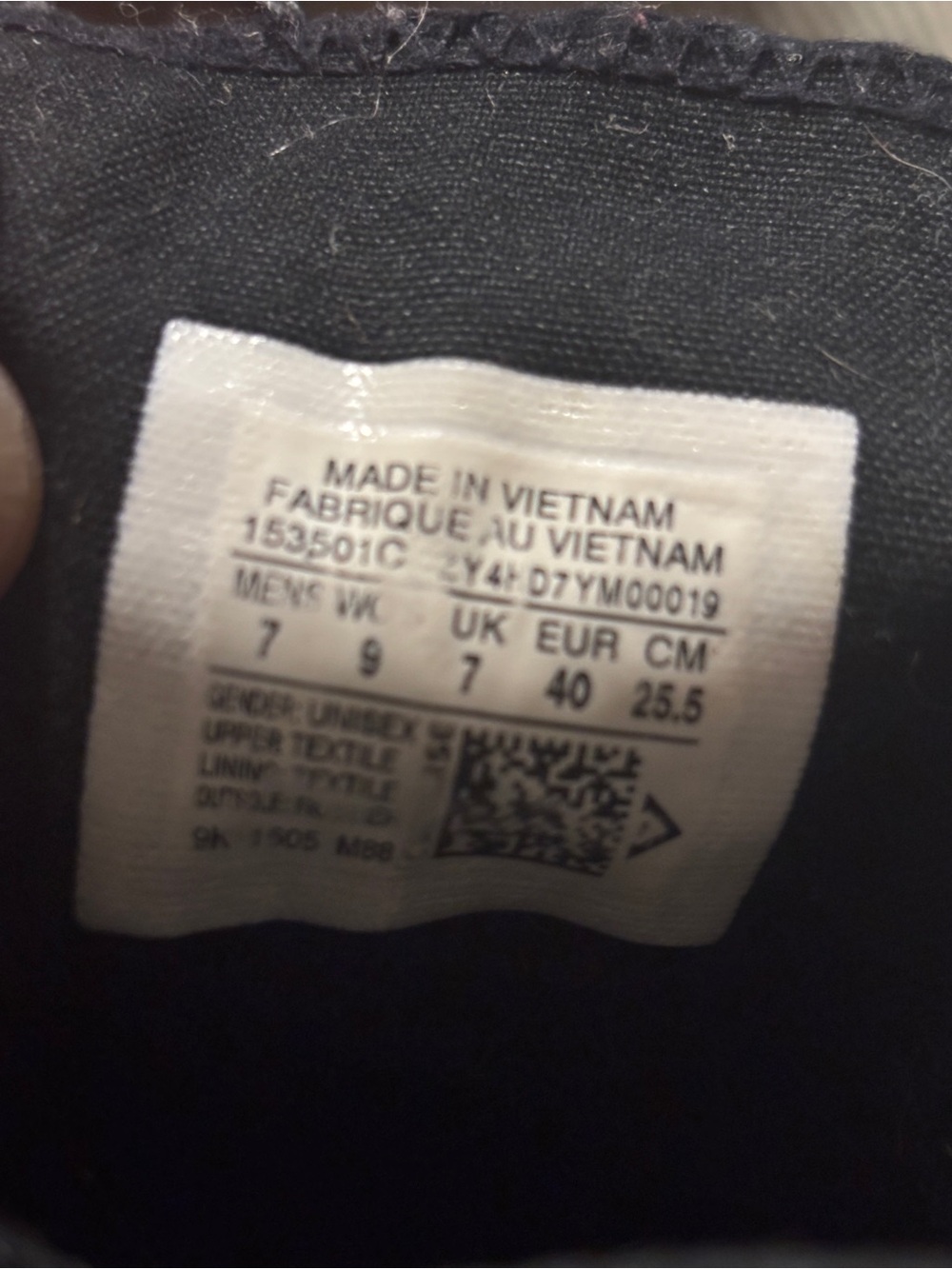 Converse Chuck Taylor Black High-Top Sneakers with gray logo Women’s 9/Men’s 7 - Picture 7 of 7